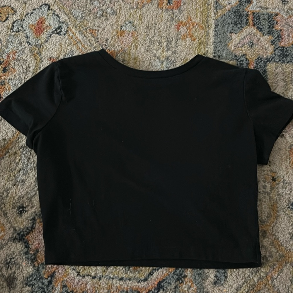 Black cropped tee from target size XXS